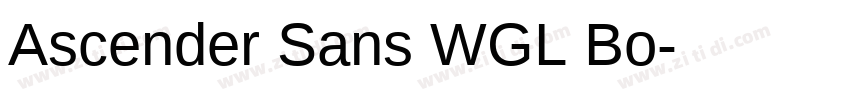 Ascender Sans WGL Bo字体转换